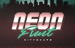 Neon Fruit Cityscape